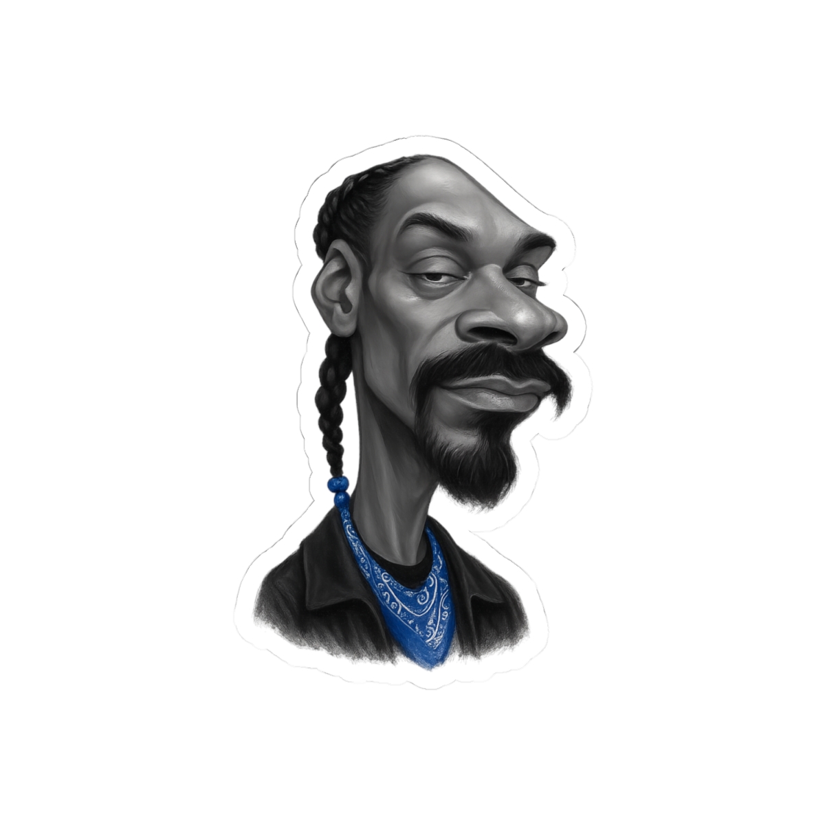 Snoop Dogg Cartoon Sticker | Funny Hip-Hop Vinyl Decal - alternate angle 1, merchandise