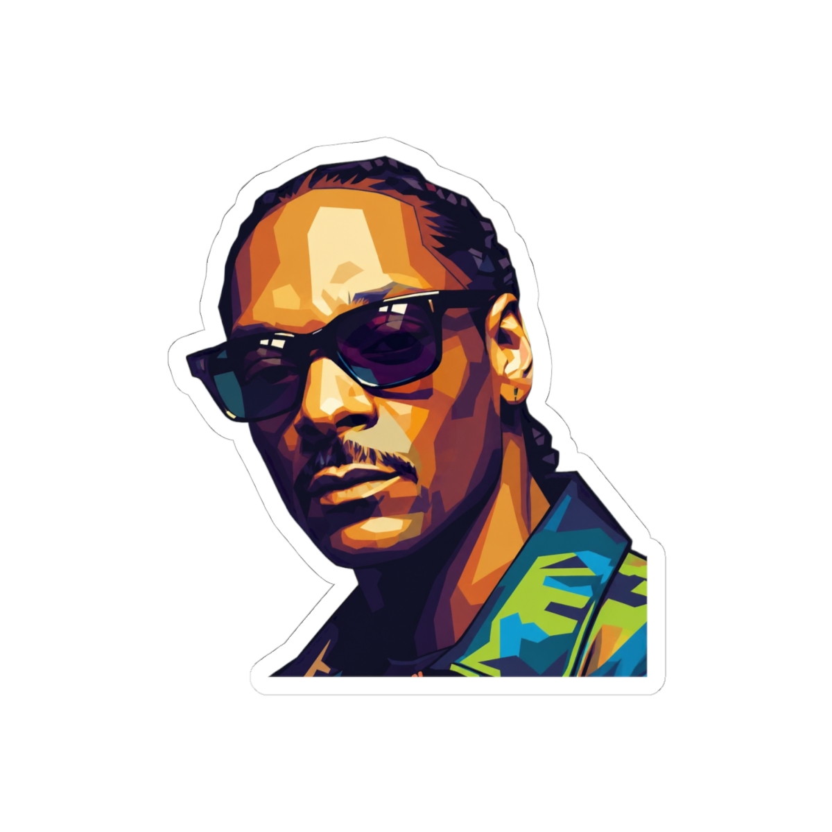 Snoop Dogg Pop Art Sticker | Bold Hip-Hop Vinyl Decal - alternate angle 1, merchandise