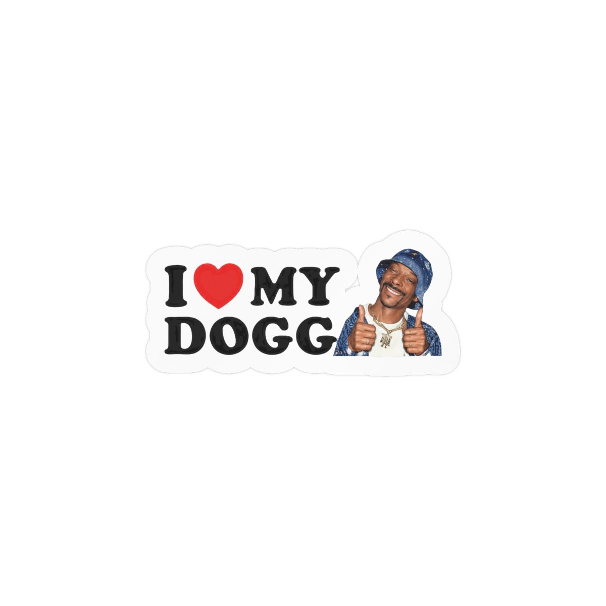 I Love My Dogg Sticker | Cute Playful Dog Vinyl Decal - alternate angle 1, merchandise