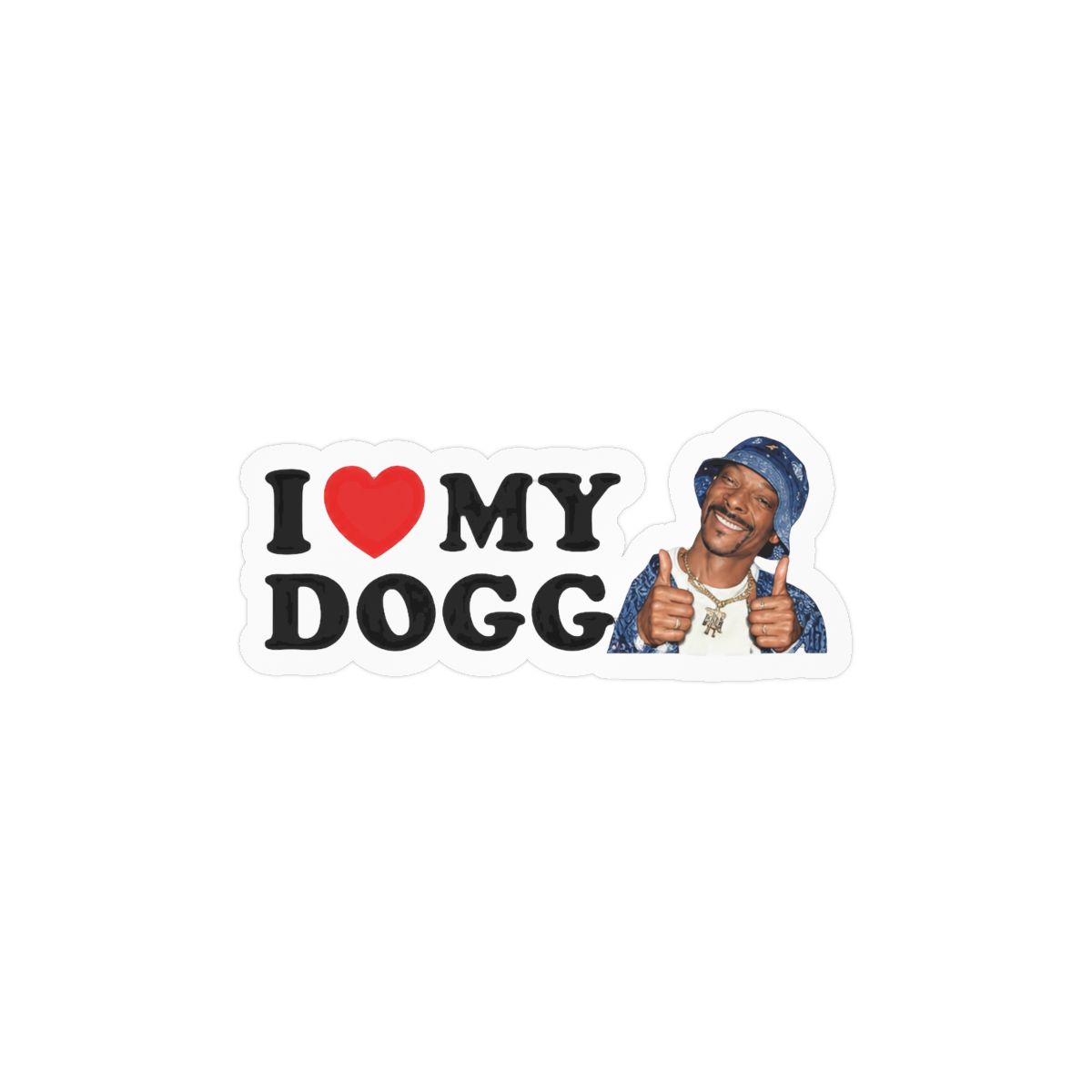 I Love My Dogg Sticker | Cute Playful Dog Vinyl Decal - alternate angle 2, merchandise