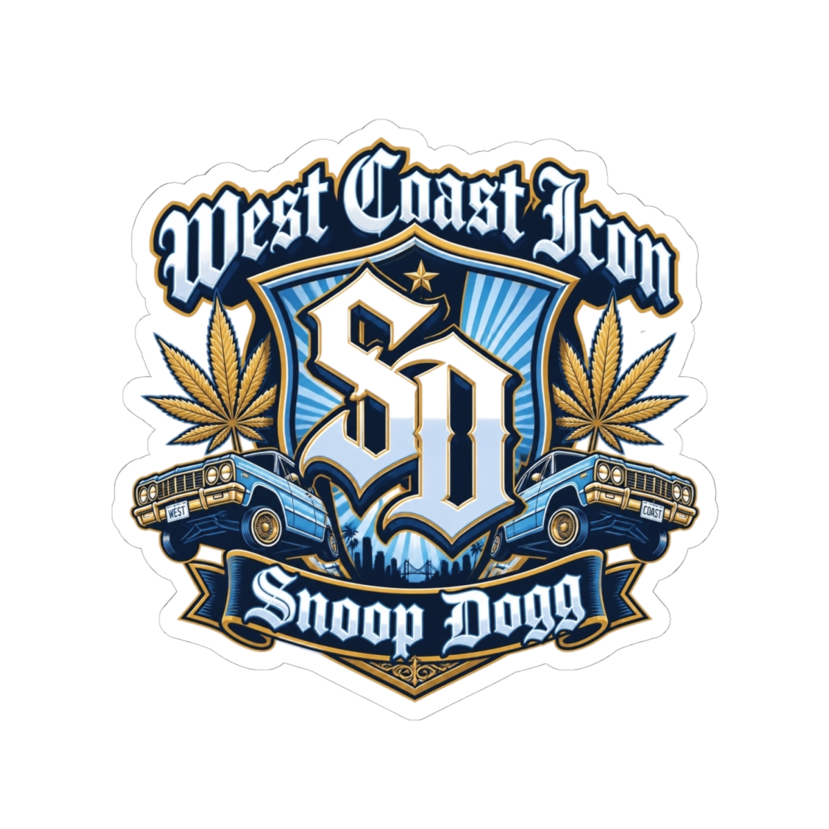 Snoop Dogg "West Coast Icon" Sticker - alternate angle 2, merchandise